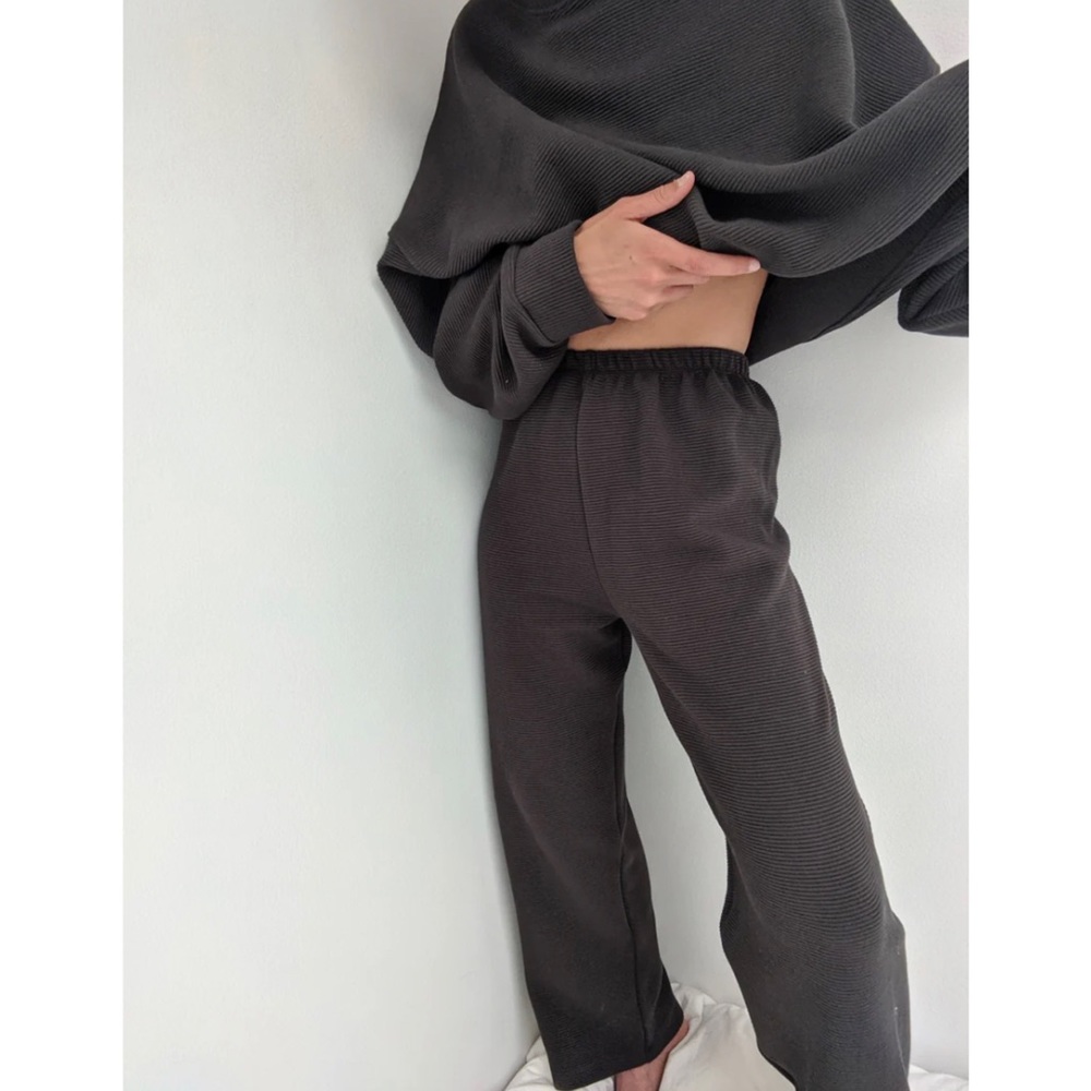 Na Nin Patricia Rippled Cotton Pant /  Faded Black